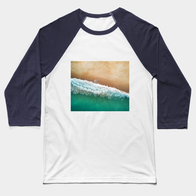 Seaside and wave #5 Sea foam. Aerial view Baseball T-Shirt by GreekTavern